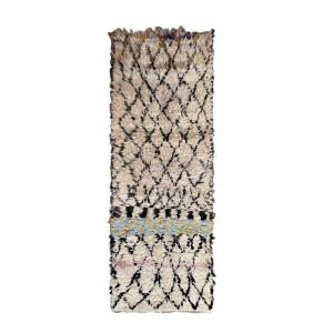 Alfombra de pasillo berbere marroquí pura lana 89 x 247 cm