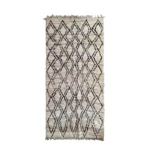 Alfombra de pasillo berbere marroquí pura lana 96 x 220 cm