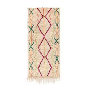 Alfombra de pasillo bereber marroquí de pura lana 73 x 160…
