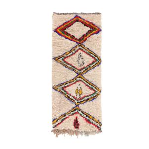 Alfombra de pasillo bereber marroquí de pura lana 76 x 188…