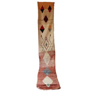 Alfombra de pasillo bereber marroquí de pura lana 82 x 489…