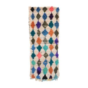 Alfombra de pasillo bereber marroquí de pura lana 95 x 228…