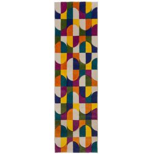 Alfombra de pasillo de diseño multicolor 66x230 cm