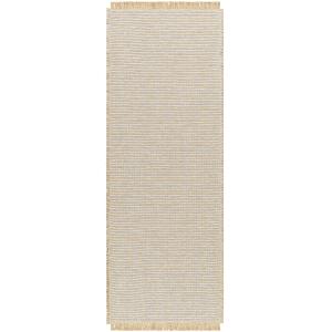 Alfombra de pasillo de yute marrón claro/gris 80x220