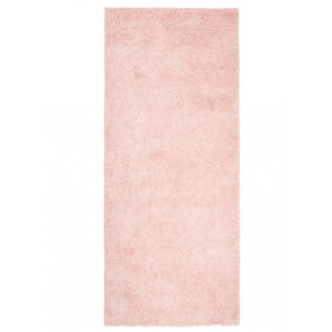 Alfombra de pasillo dormitorio bebé rosa shaggy 70 x 150 cm