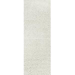 Alfombra de pasillo shaggy moderna blanco 80x220