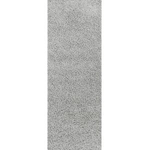 Alfombra de pasillo shaggy moderna gris 80x220