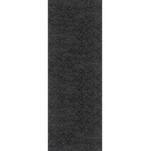 Alfombra de pasillo shaggy moderna gris oscuro 80x220