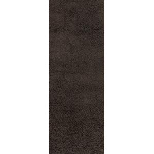 Alfombra de pasillo shaggy moderna marrón oscuro 80x220