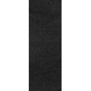 Alfombra de pasillo shaggy moderna negro 80x220