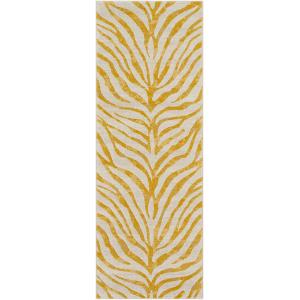 Alfombra de pasillo zebra bohemia amarillo/beige 80x220