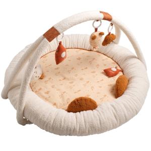 Alfombra de peluche beige
