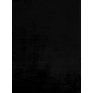 Alfombra de poliéster brillante negra liso 67x90