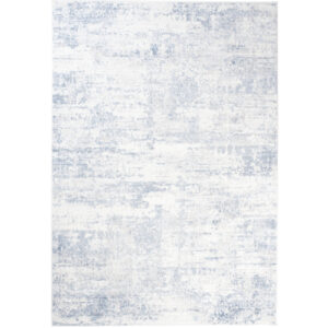Alfombra de salón azul crema vintage suave 160 x 220 cm