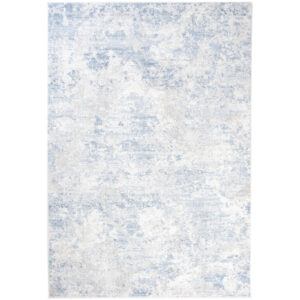 Alfombra de salón crema gris azul suave 140 x 200 cm