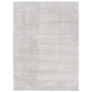 Alfombra de salón gris claro shaggy 140 x 200 cm