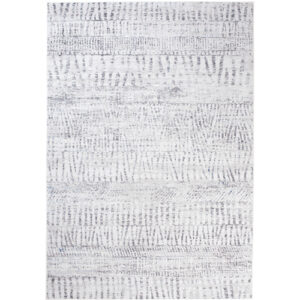 Alfombra de salón gris crema líneas vintage 120 x 170 cm