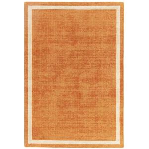 Alfombra de salón moderna de lana naranja 120x170 cm