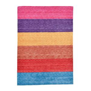 Alfombra de salón tejida a mano en lana multicolor de 70x14…
