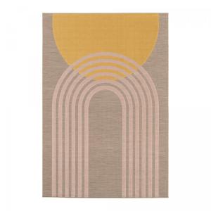 Alfombra de salón tejida kilim, amarillo 160x230