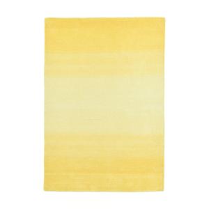 Alfombra degradada de colores en lana amarilla 160x230 cm