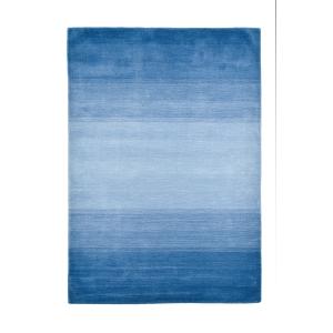 Alfombra degradada de colores en lana azul 140x200 cm