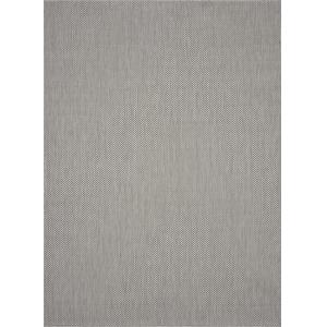 Alfombra duradera interior exterior, gris, 120 x 170 cm