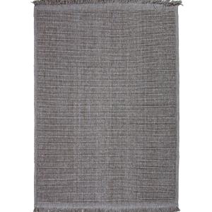 Alfombra efecto yute con diseño de rayas beige 190x290