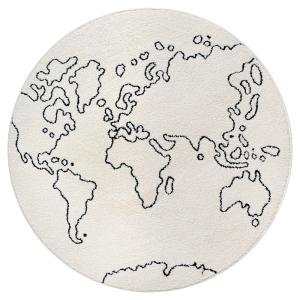 Alfombra elisa kids continentes resistente, crema, redonda…
