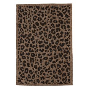 Alfombra estampado leopardo exterior - marrón - 120x160