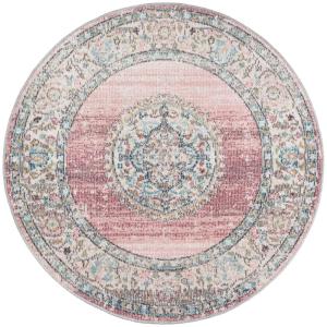 Alfombra esterni vintage terraza cocina balcón, rosa, 120 c…