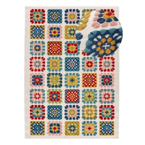 Alfombra exterior con relieve multicolor 80x150 cm