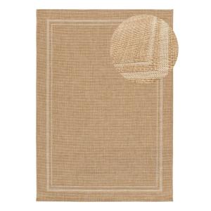 Alfombra exterior efecto yute beige 80x150 cm