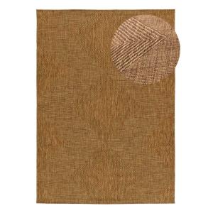 Alfombra exterior efecto yute marrón 120x170 cm