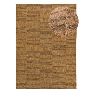 Alfombra exterior efecto yute marrón 80x150 cm