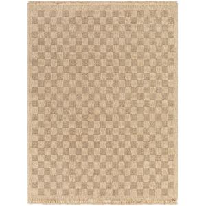Alfombra Exterior/Interior a Cuadros Efecto Yute Beige 160x…