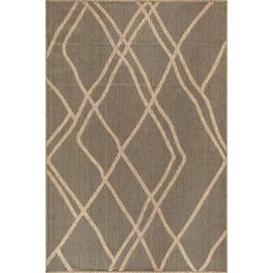 Alfombra exterior interior abstracta, beige, 200 x 280 cm