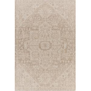 Alfombra exterior/interior efecto yute beige/marfil160x213