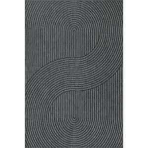 Alfombra exterior interior moderna, antracita, 80 x 200 cm