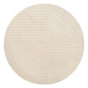 Alfombra exterior interior y exterior en relieve beige ø120…