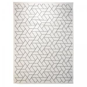 Alfombra exterior kilim reversible plateada 120x170