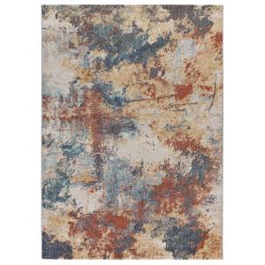 Alfombra exterior vintage azul/beige/caldera 120x170 cm