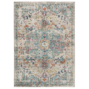 Alfombra exterior vintage azul/beige/multicolor 120x170 cm