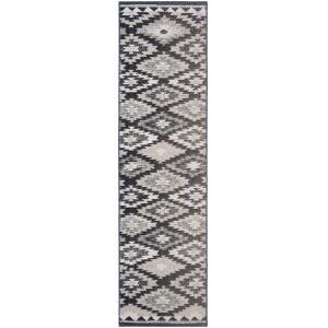 Alfombra gris/multi 69 x 244 cm