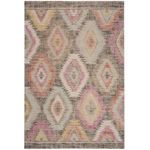 Alfombra gris/multicolore 155 x 229 cm