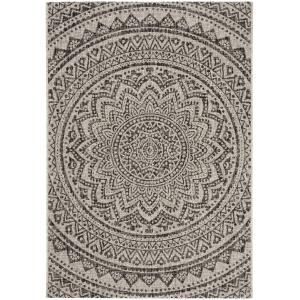 Alfombra gris/negro 122 x 170 cm