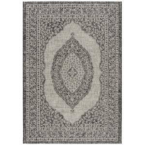 Alfombra gris/negro 160 x 231 cm