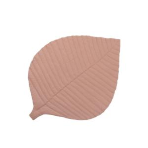 Alfombra hoja  Algodón concha marina 128x1 cm