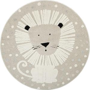 Alfombra infantil bebé león, beige, 120 cm redonda