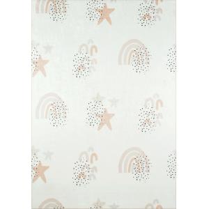 Alfombra infantil estrella crema 120x160